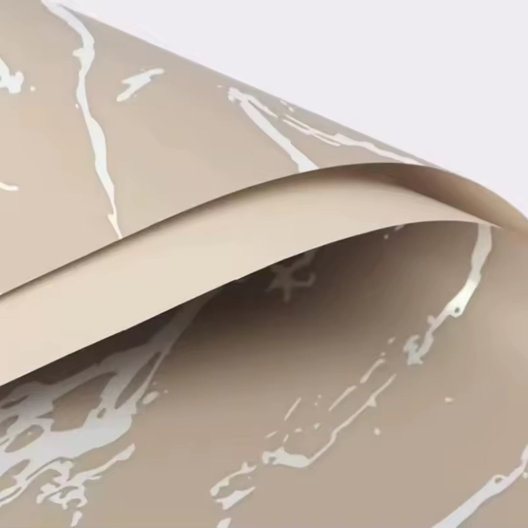 Papel Coreano Diseño Mármol Premium - Pack con 20 Pliegos Impermeables para Ramos y Regalos