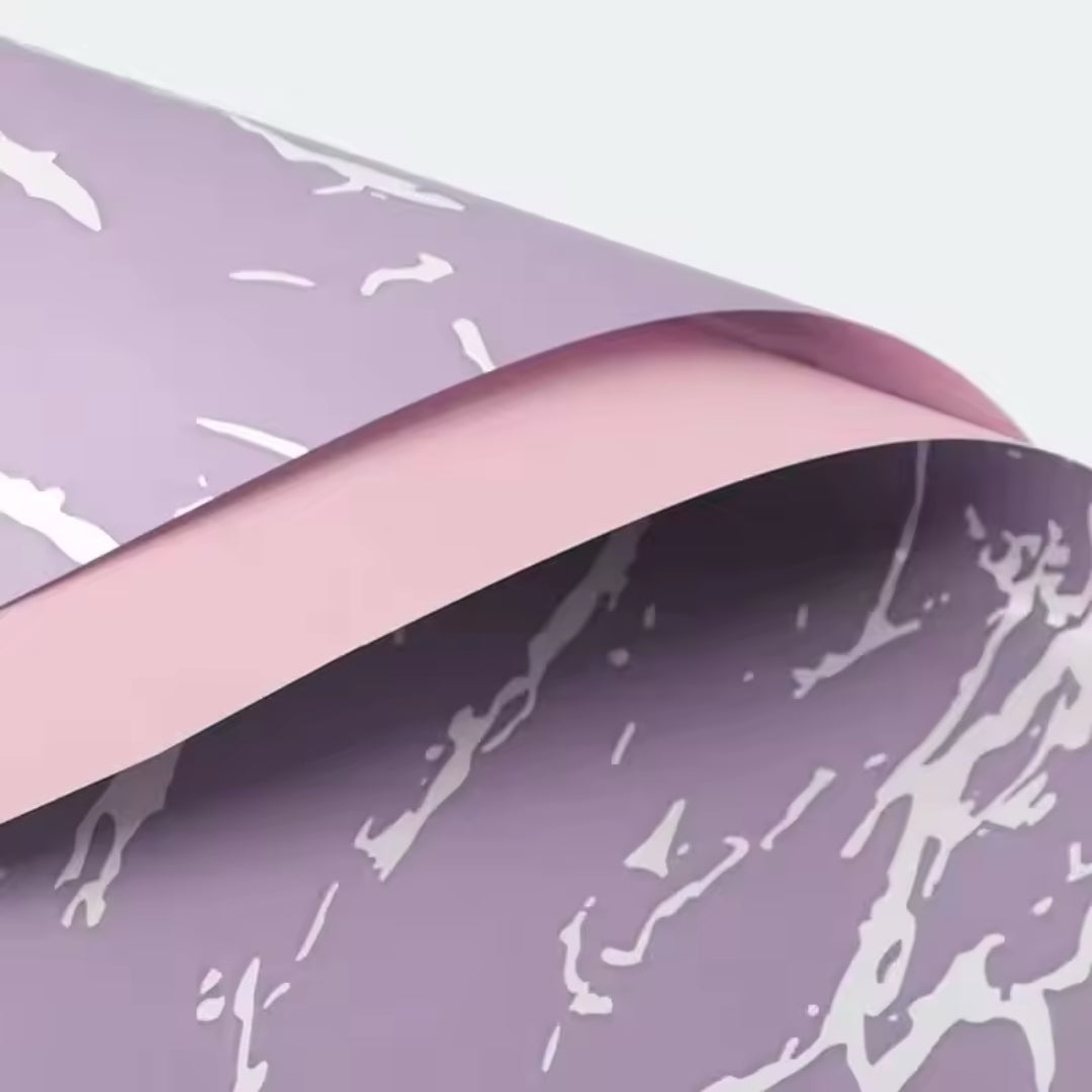 Papel Coreano Diseño Mármol Premium - Pack con 20 Pliegos Impermeables para Ramos y Regalos