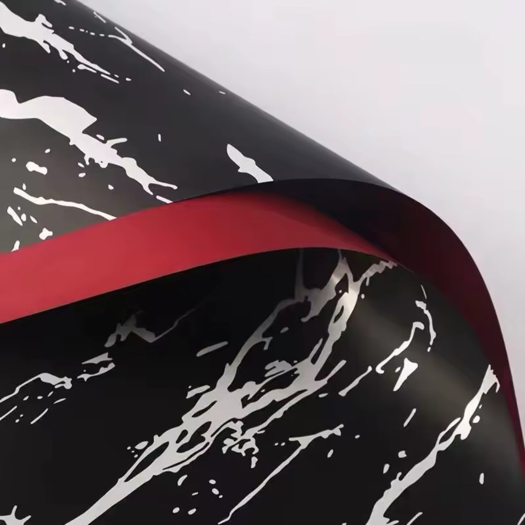 Papel Coreano Diseño Mármol Premium - Pack con 20 Pliegos Impermeables para Ramos y Regalos