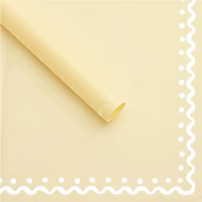 Papel Coreano Colección Flores Amarillas - Pack con 20 Pliegos Impermeables para Ramos
