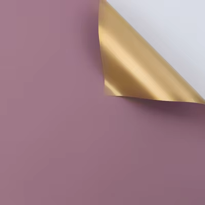 Papel Coreano Doble Cara con Borde Metálico Oro y Oro Rosa - Paquete de 20 Pliegos