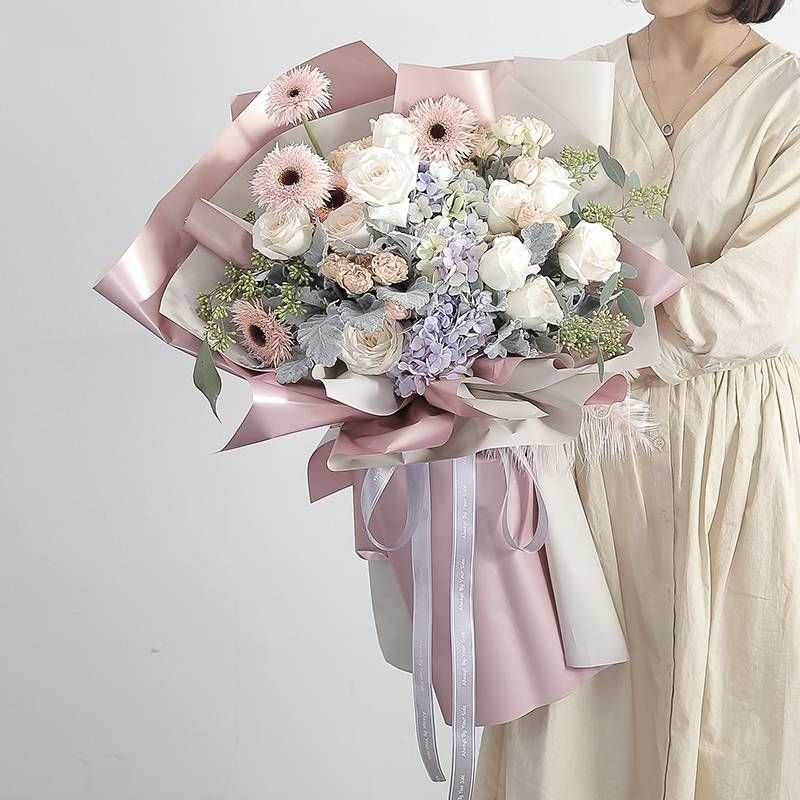 Papel Coreano Doble Cara con Borde Metálico Oro y Oro Rosa - Paquete de 20 Pliegos