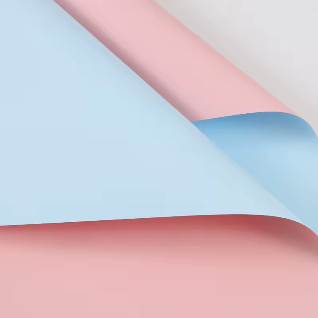 Papel Coreano Waterproof Mate Doble Cara - Paquete de 20 Hojas para Ramos y Manualidades