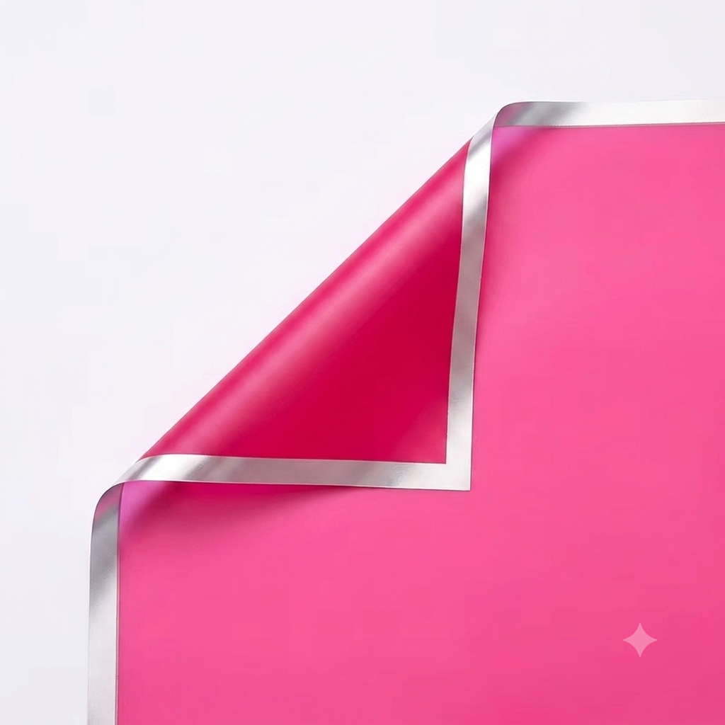 Papel Coreano Impermeable con Orilla Metalizada - Pack con 20 Pliegos para Ramos Buchones