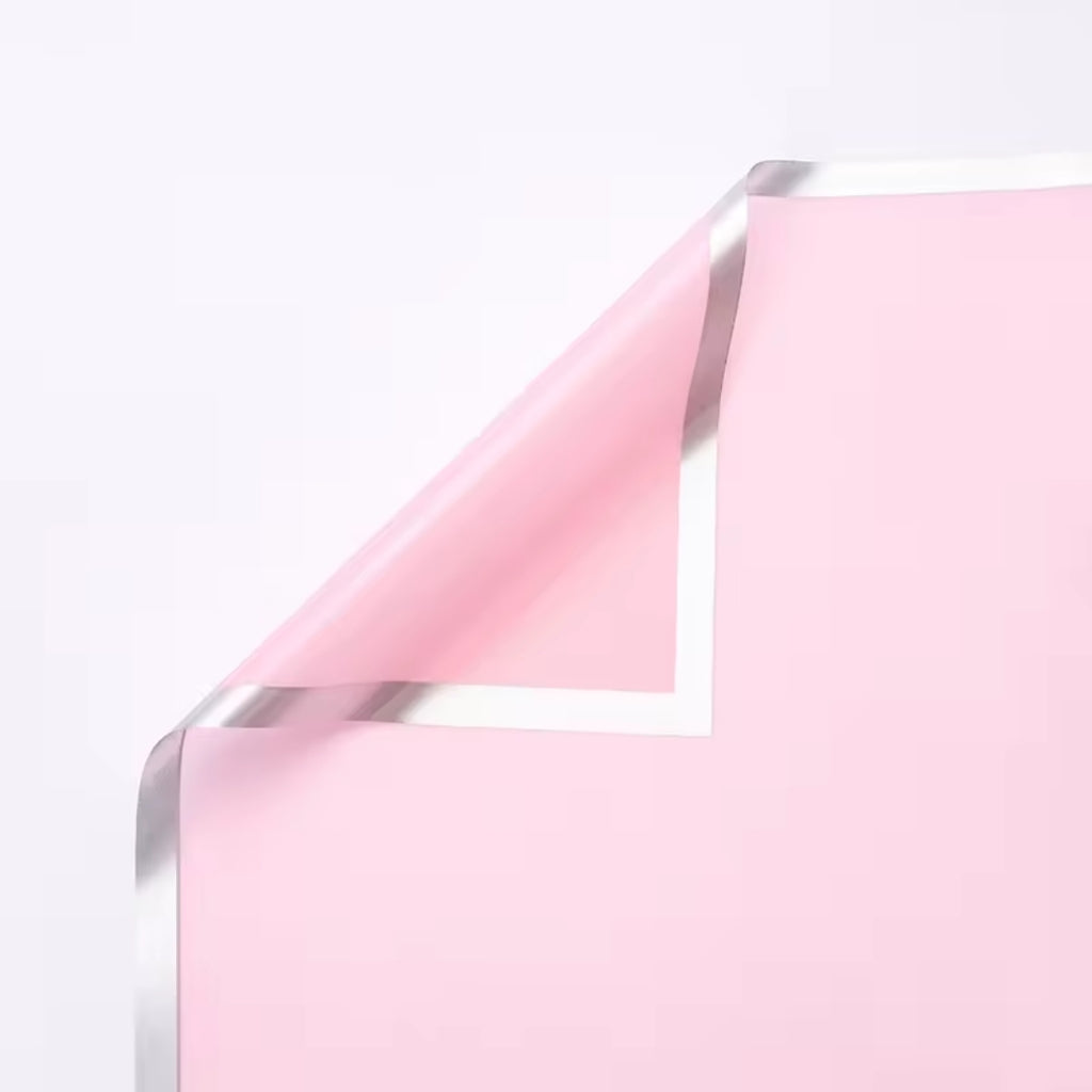 Papel Coreano Impermeable con Orilla Metalizada - Pack con 20 Pliegos para Ramos Buchones