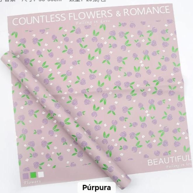 Outlet Papel Coreano para Ramos - Paquete de 20 Pliegos / Liquidación de Diseños Exclusivos