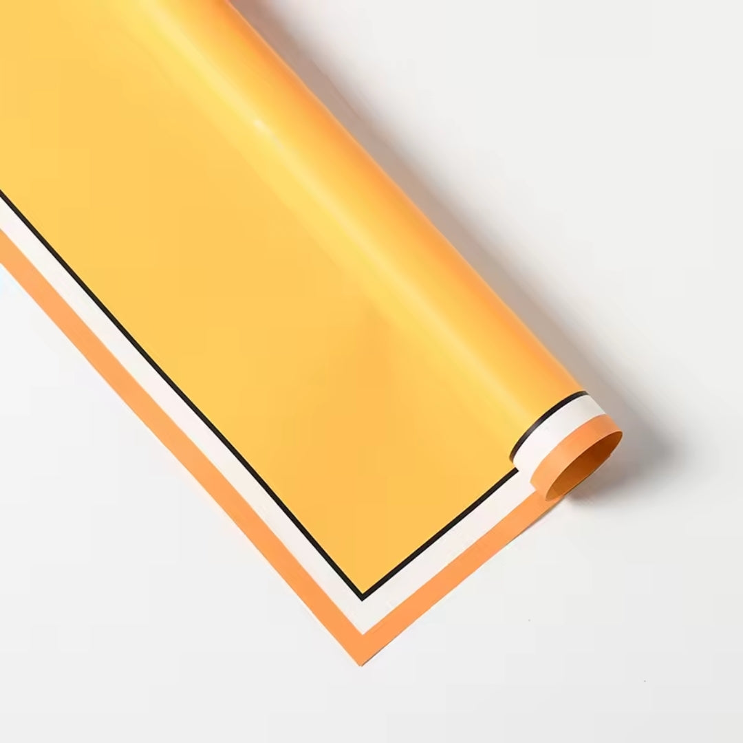 Papel Coreano Colección Flores Amarillas - Pack con 20 Pliegos Impermeables para Ramos