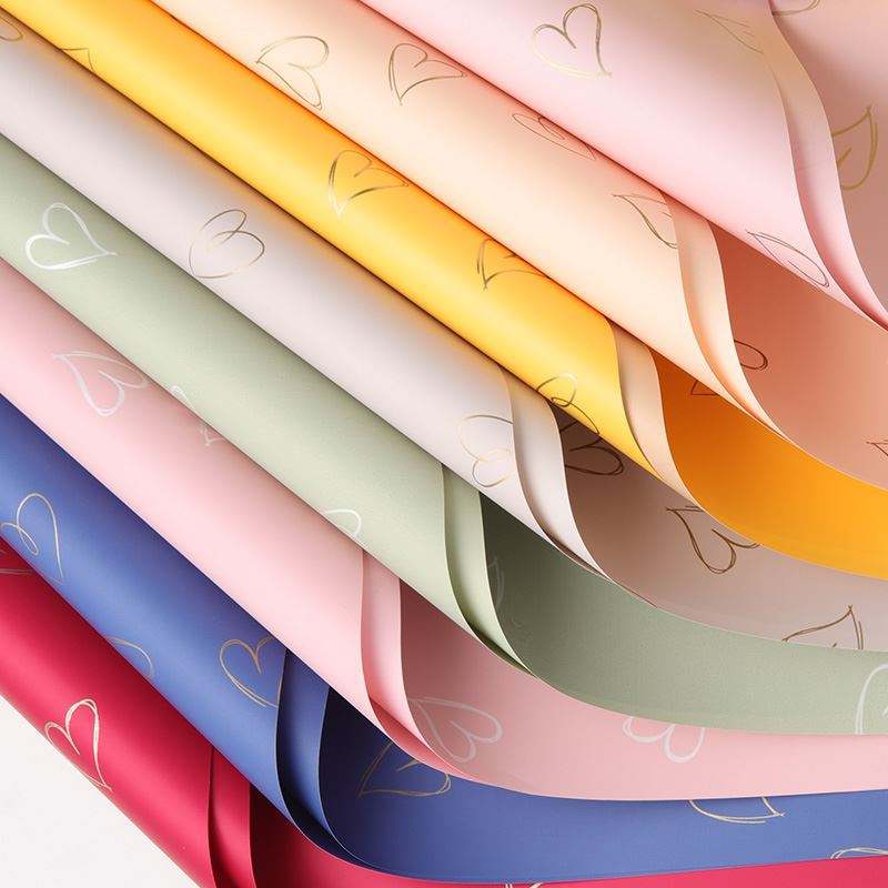 Papel Coreano Estampado Aesthetic - Paquete con 20 Pliegos Impermeables para Ramos y Regalos