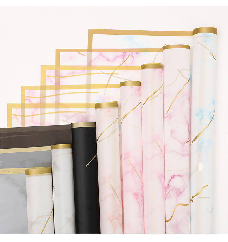 Papel Coreano Diseño Mármol Premium - Pack con 20 Pliegos Impermeables para Ramos y Regalos