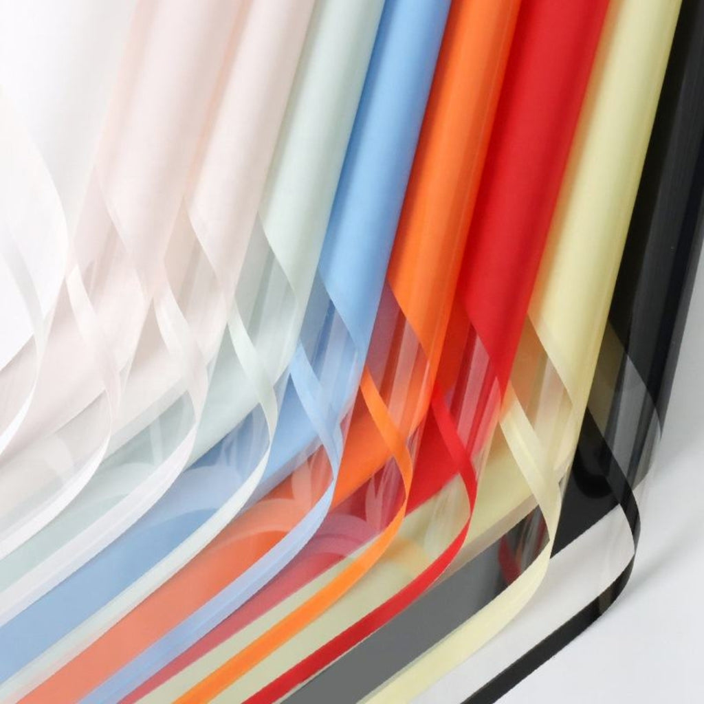 Papel Coreano Premium con Marco Transparente - Pack con 20 Pliegos Impermeables para Ramos