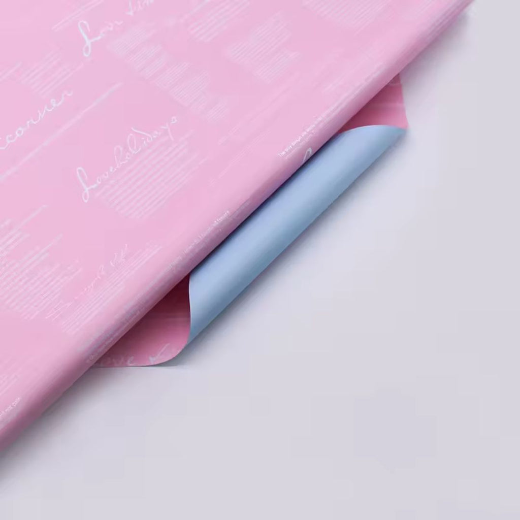 Papel Coreano Waterproof Mate Doble Cara - Paquete de 20 Hojas para Ramos y Manualidades
